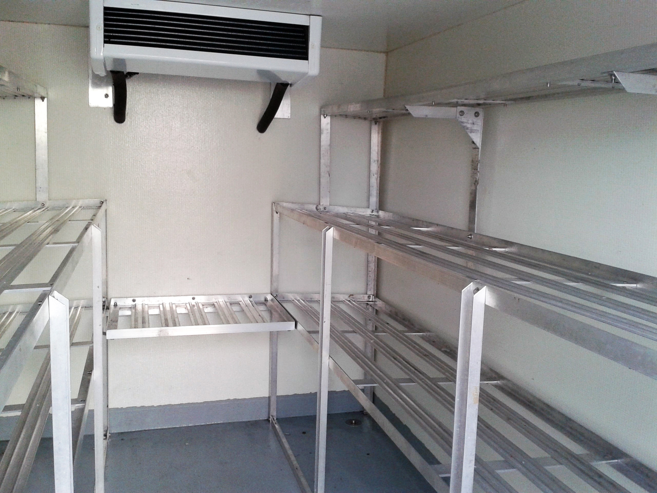 Spotless interior of a food-safe refrigerated trailer by Frostbite Refrigeration