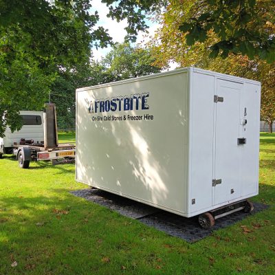 Frostbite Refrigeration trailer temperature control panel showing digital display
