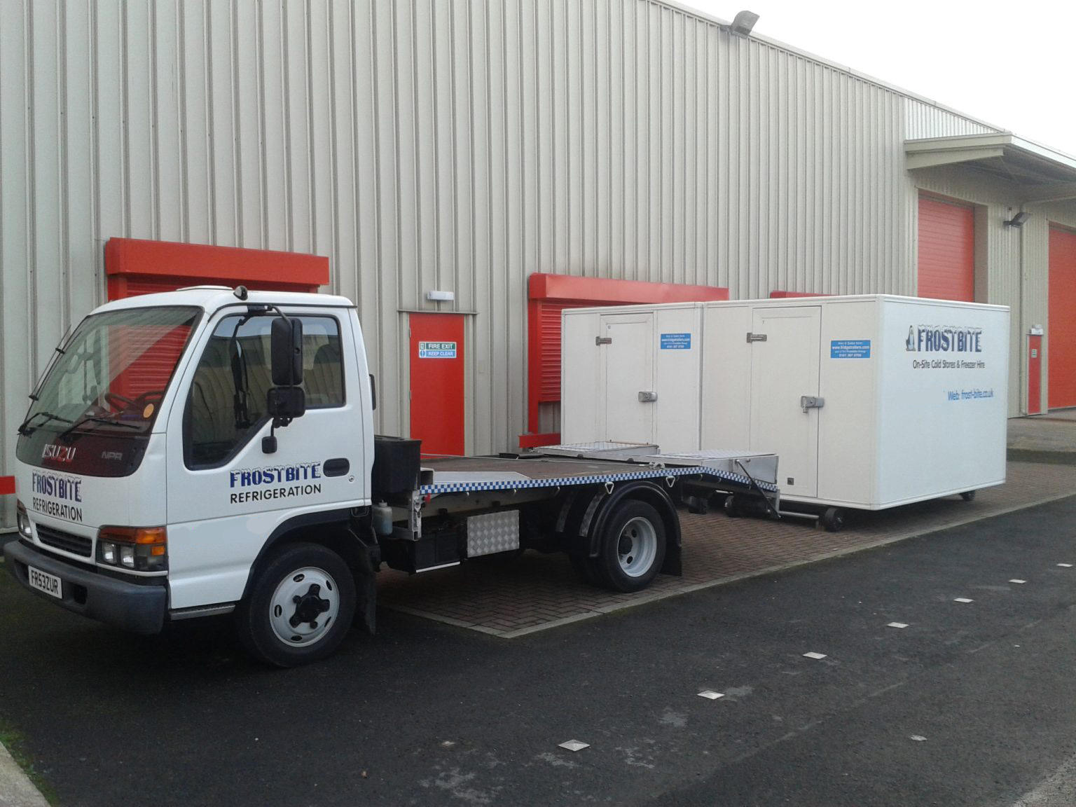 Emergency fridge trailer rental for a beer producer site in Manchester by Frostbite Refrigeration