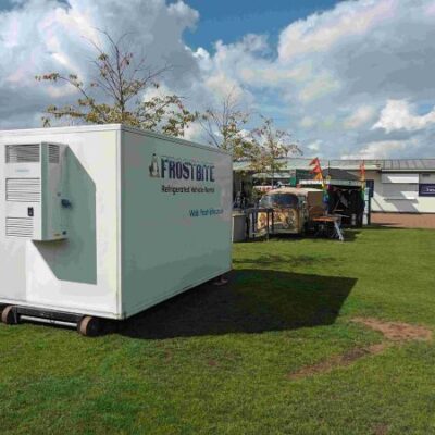 High-quality corporate hospitality fridge hire provided by Frostbite Refrigeration for a major sporting event.