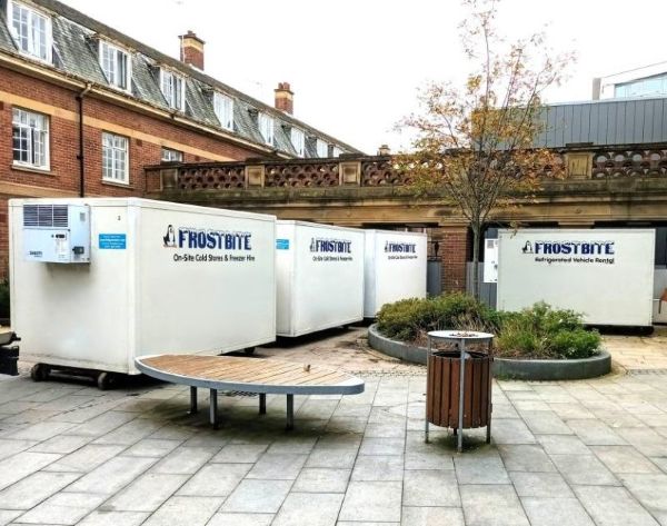 Emergency fridge trailer for school kitchen and university catering North West resilience.