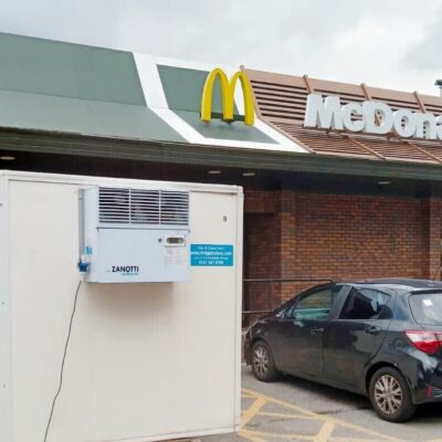Emergency freezer trailer for a fast food restaurant in the North West