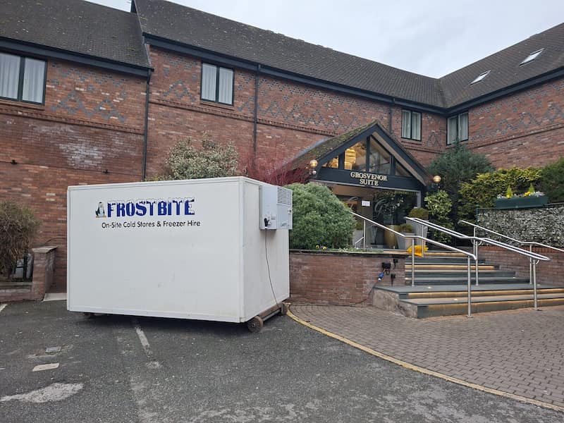 Mobile freezer trailer unit for hire in Chester, providing emergency cold storage for events and businesses.