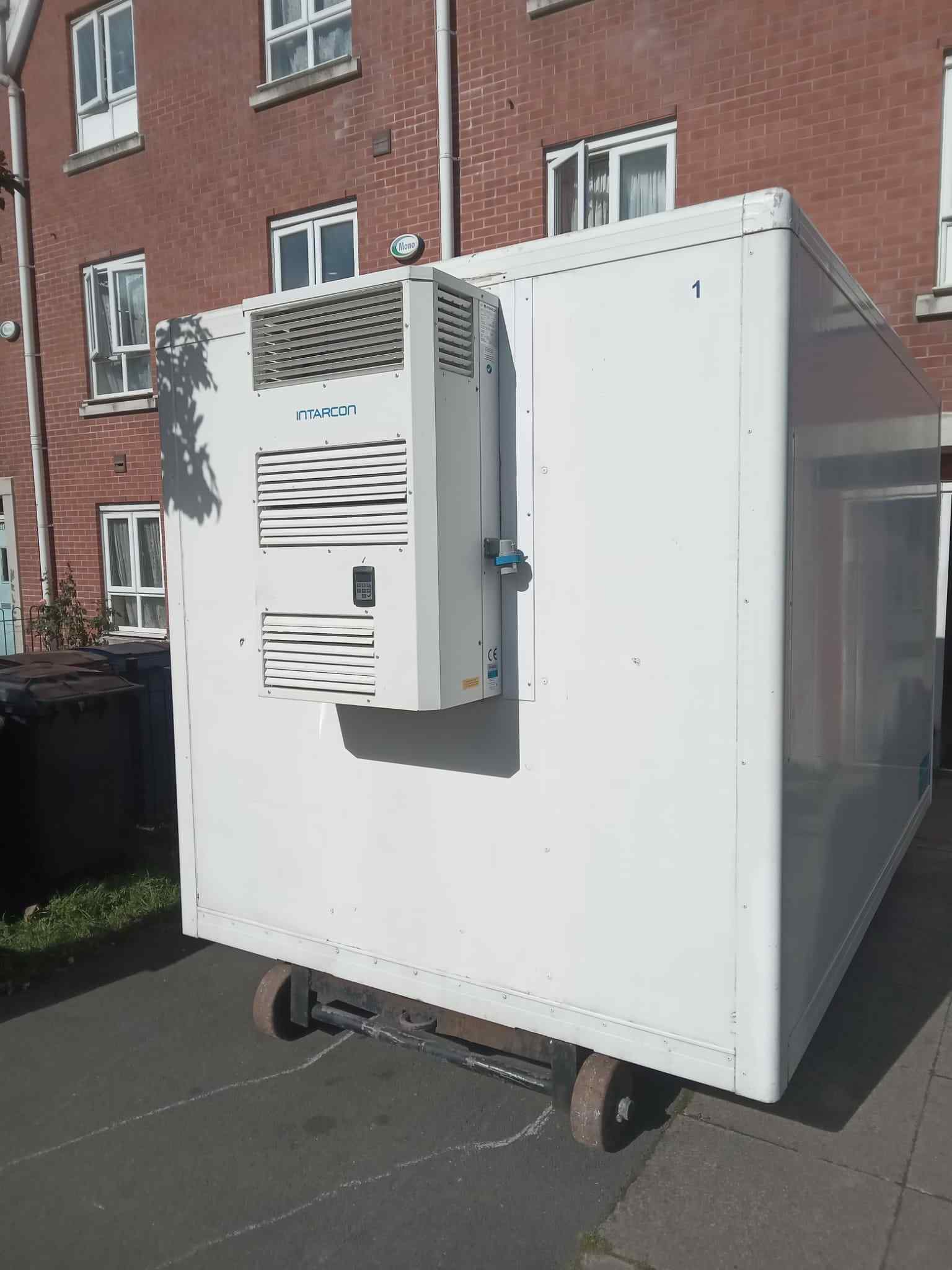 Frostbite Refrigeration trailer at a community centre for a religious festival in the North West