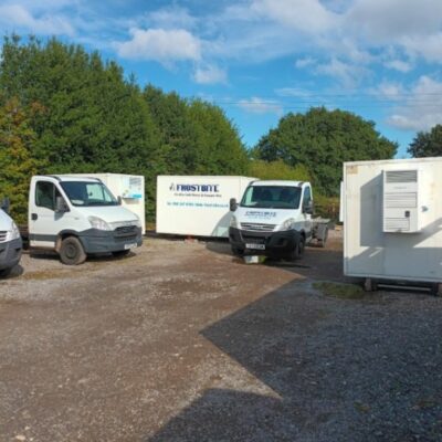 Frostbite Refrigeration emergency fridge trailer hire in Northwich for commercial cold storage support