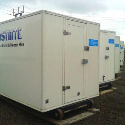 A Frostbite Refrigeration technician performing a 5-point safety and cleanliness inspection on a mobile fridge trailer before delivery in the North West.