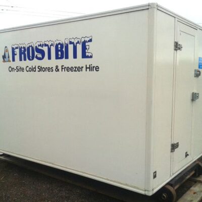 A Frostbite Refrigeration trailer with integrated Python ports for draught beer lines at a Manchester festival.