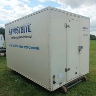 Frostbite Refrigeration luxury mobile fridge trailer and freezer trailer unit positioned for a major outdoor festival in central Manchester near Heaton Park